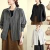 DIMANAF 2025 Новая Осень Женские Куртки Пальто Большого Размера Свободные Повседневные Винтажные Женские Пуговицы