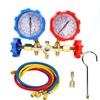 Manifold Gauge Set HVAC A/C Refrigeration Charging Service with Hoses Adjustable Couplers Adapter Can Tap For R32 410 22 134A