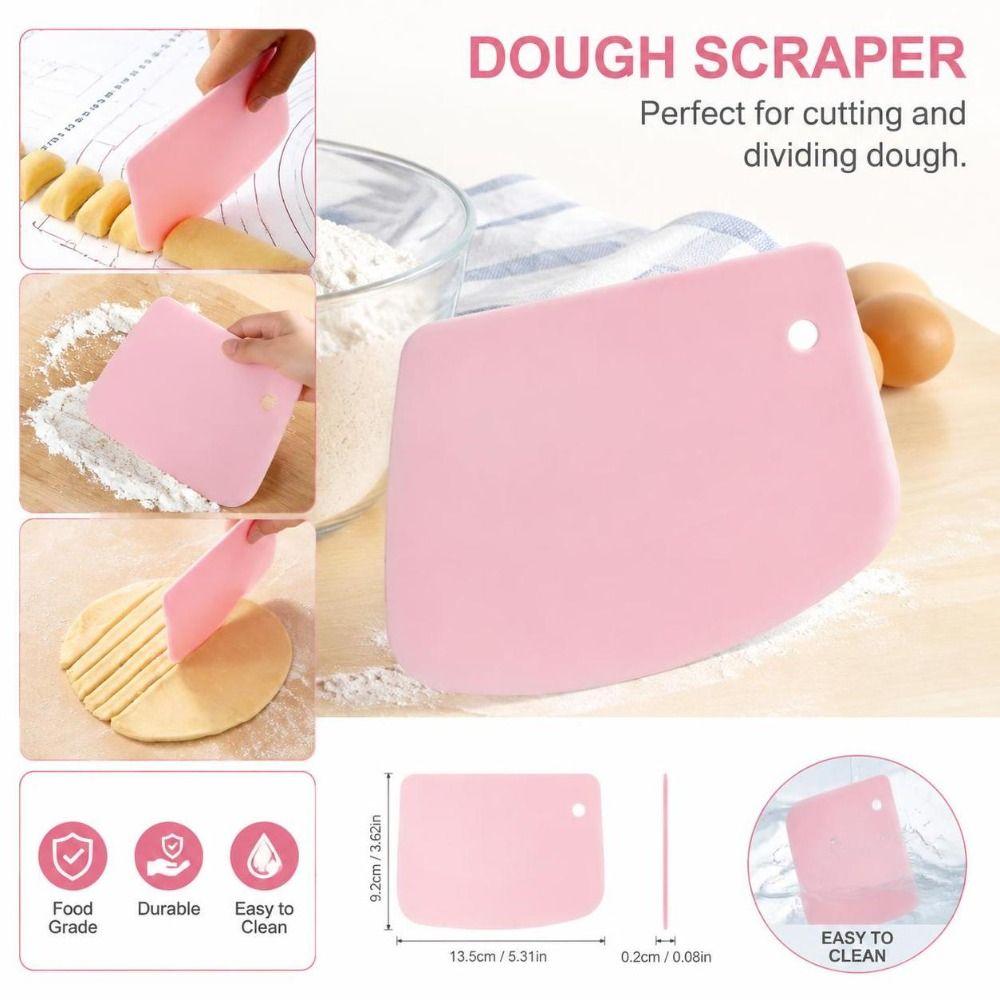 Dough Cutting Pastry Scraper Plastic Flour Dough Cutter Cake Cream Scraper Cake Decorating