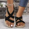 Fashion Women Sandals Flat Sandals Fashion Solid Color Female Casual Shoes Non-slip Wear-resistant Sandals Soft Sole Slip On Women Shoes
