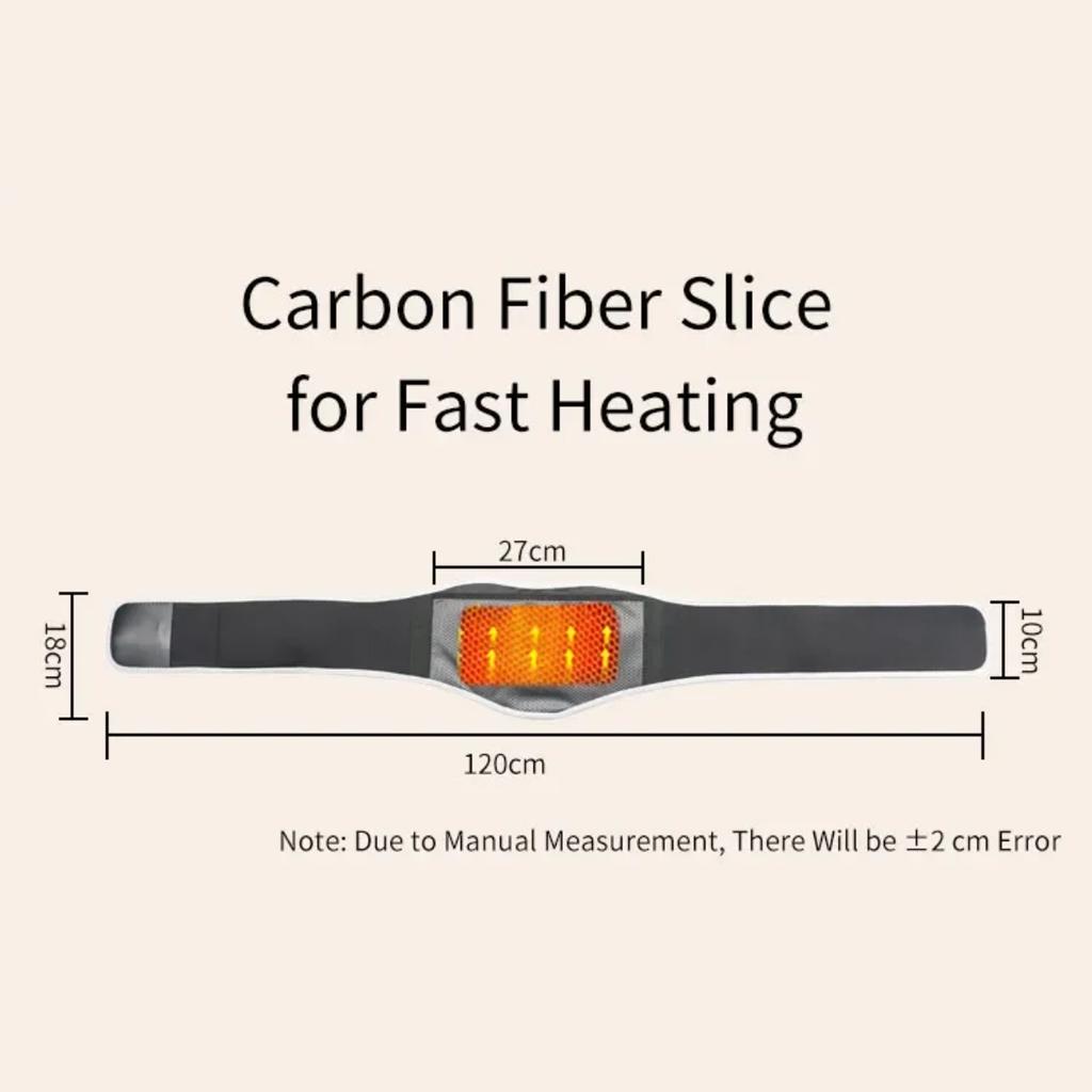 Electric Heated Waist Massager Hot Belt Pad Back Anti Pain Relief USB Vibration Lumbar Band Heating Protector Support Therapy