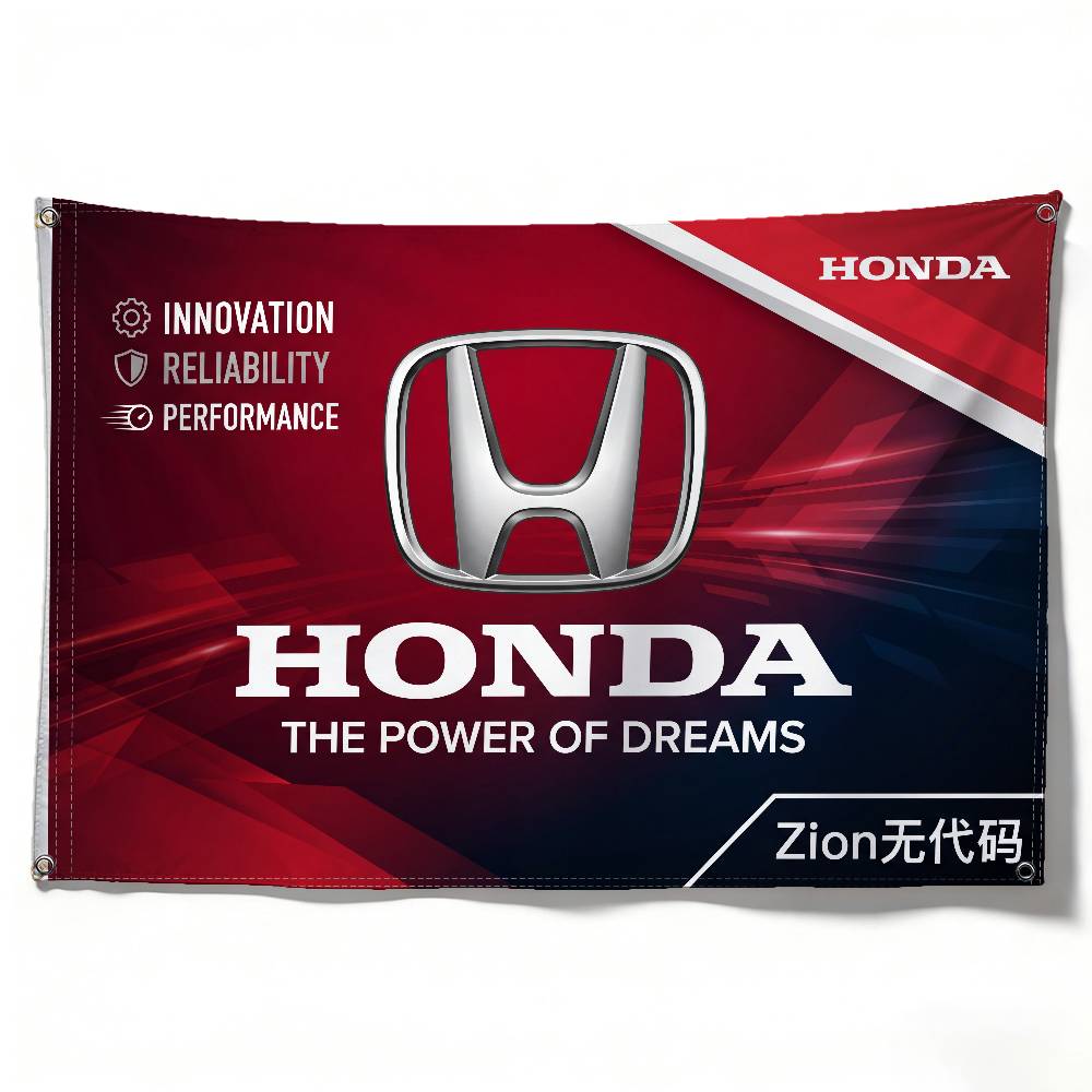 BWG5 ДЛЯ HONDA RACING Декоративный Флаг Высококачественный Полиэстер Устойчивый к Выцветанию Машинная Стирка Внутренний Наружный Подвесной Баннер