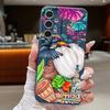 Чехол с тропическим узором тукана для Samsung Galaxy A57 A56 A55 A54 5G A37 A36 A35 A34 A17 A16 A15 A14 Силиконовая крышка с текстурой кожи