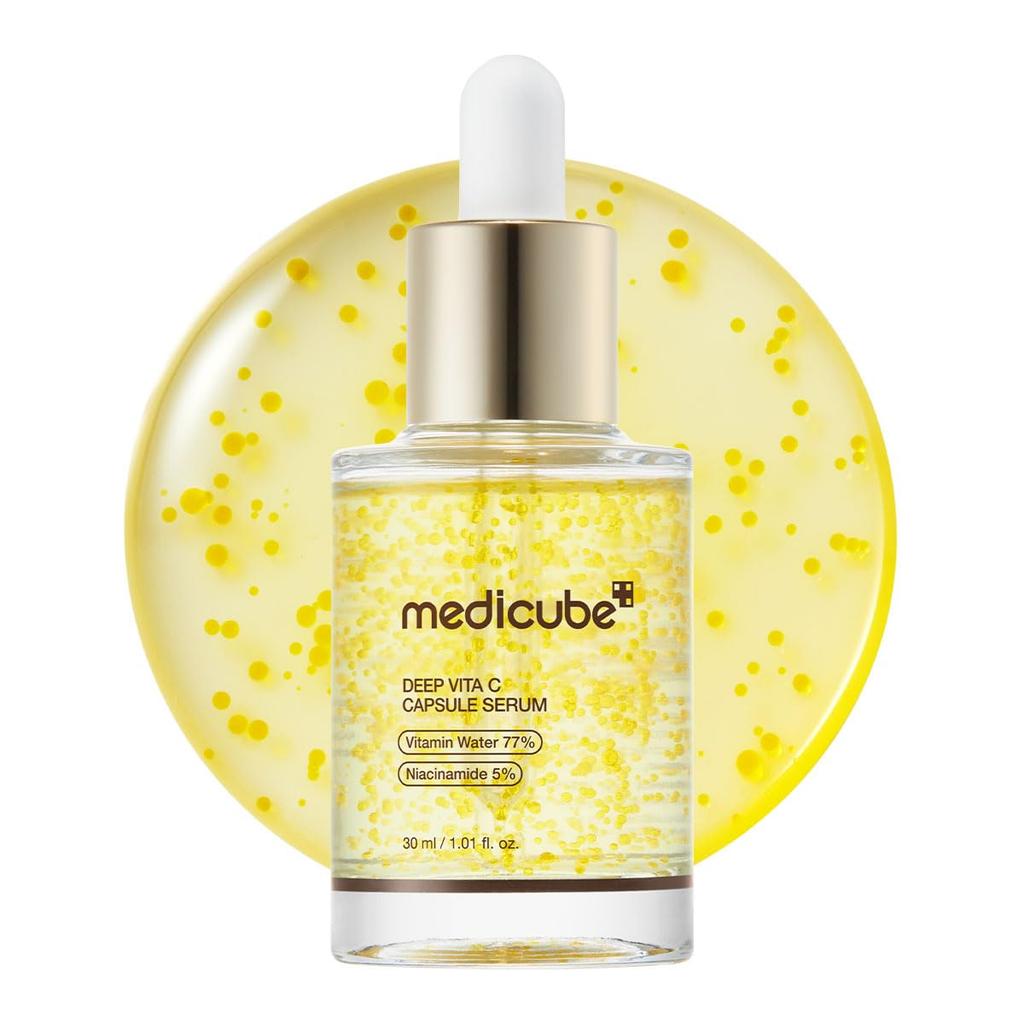 Сыворотка с витамином С в капсулах Medicube Vita C Capsule Serum: Осветляет, Тонизирует, Тонизирующая капсульная сыворотка, Интенсивное увлажнение, Упругость и Сияющая кожа