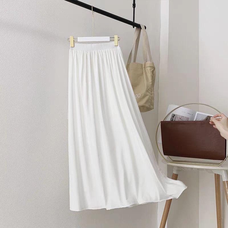 Европейский и американский пеньюар Hanfu: Женская длинная полуюбка с защитой от открывания, с талией Ци и подкладкой в стиле Мамиань