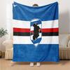 Sam-pdoria Team Crest Design Flannel Blanket, Soft Polyester, Modern Design, All-Season for Camping, Travel, Gifts for holidays or birthdays