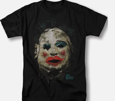 Техасская резня бензопилой Кожаное лицо Футболка фильм ужасов винтажная графическая футболка