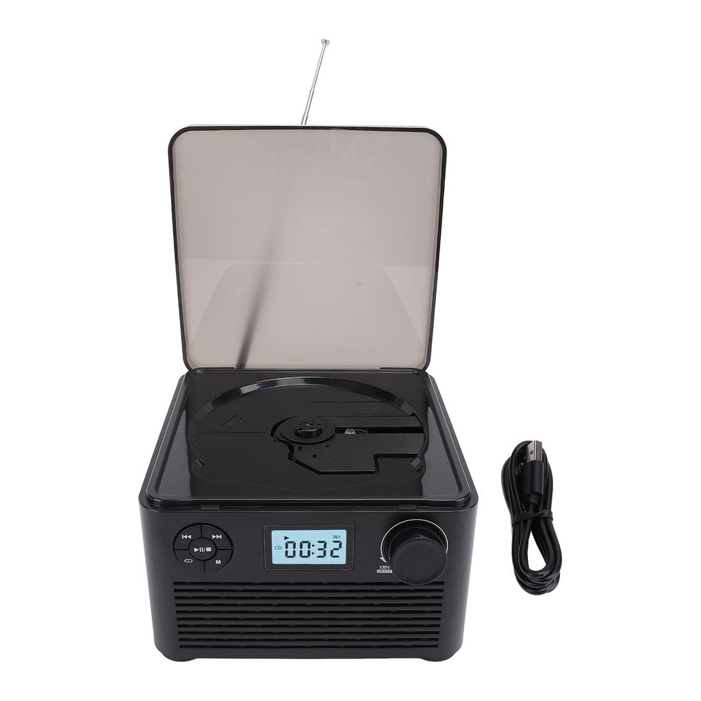 CD-плеер с двумя динамиками Bluetooth, перезаряжаемый портативный CD-плеер с разъемом для наушников для дома