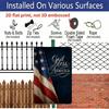 Плоский 2D Патриотический Металлический Знак "God Bless America", Алюминиевое Настенное Искусство 8×12 Дюймов, Винтажный Дизайн Американского Флага, Прочный Декор ко Дню Памяти