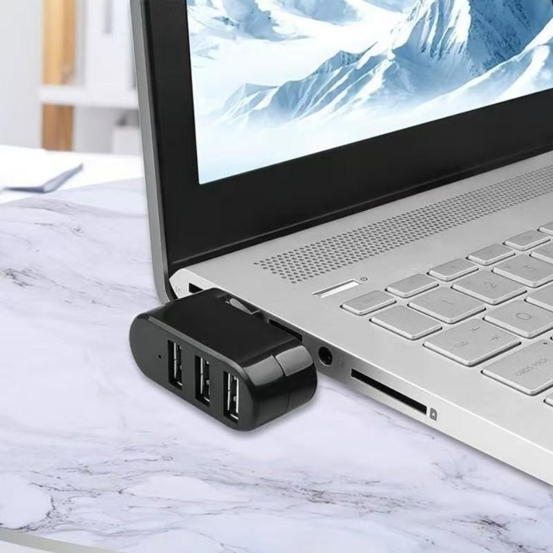 3 в 1 USB2.0 концентратор с вращением на 180 ° адаптер для ноутбука ноутбук 3 порта USB разветвитель мышь клавиатура U Disk Reader ПК компьютерные аксессуары