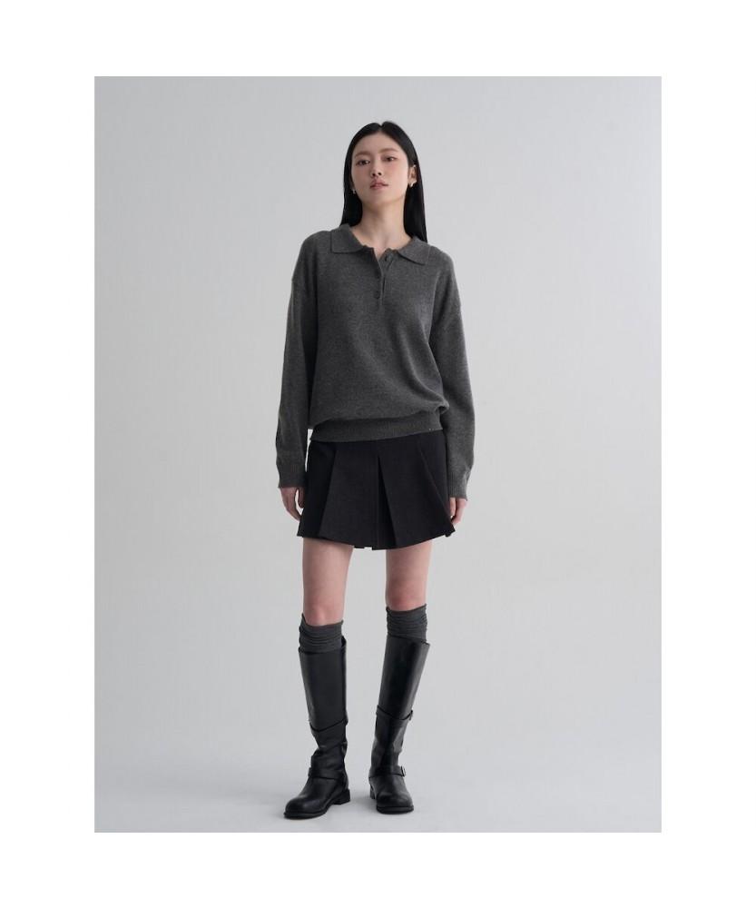 8SECONDS Collared Loose Fit Pullover Ash