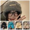Thickened Beanies Hat Korean Style Pullover Hat Letter Chic Knitted Hat  Outdoor