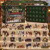 Equestrian Advent Calendar Calendar, 24Pcs Acrylic 2D Horse Ornament Set, Christmas Countdown Gift Desk Decor, for Lovers Lover Holiday