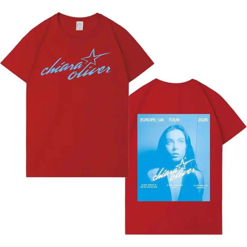 Singer Chiara Oliver 2026 Gothic Tour TShirt Unisex HipHop TShirt Casual Crew Neck Cotton Comfortable TShirt Unisex