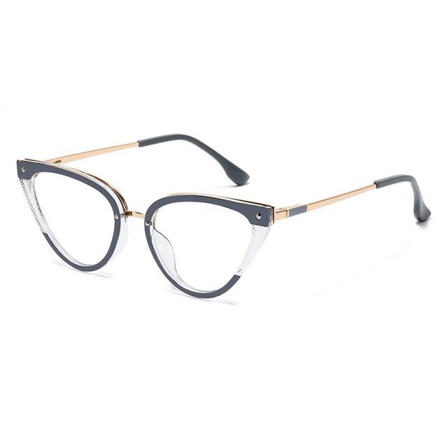 Зеленая оправа, анти-синий свет, кошачий глаз, очки по рецепту с цилиндром, Tr90, близорукие очки для женщин, от 0 до 0,5, 0,75 до -6