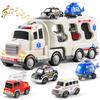 Ambulance 5 In 1 Truck Toys For 3 4 5 6 Years Old Boys Toddlers Kids Carrier Fire Trucks Cars For Boy Toys Birthday Gift Trucks