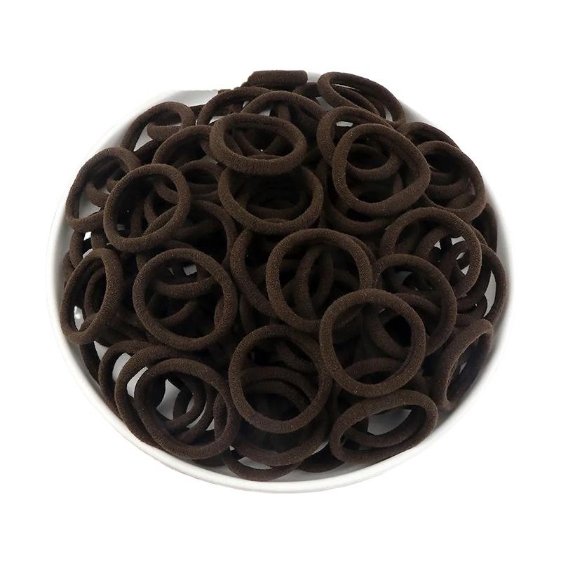 4cm Solid Color Elastic Hair Ties, Girls High Ponytail Towel Circle Hair Accessories