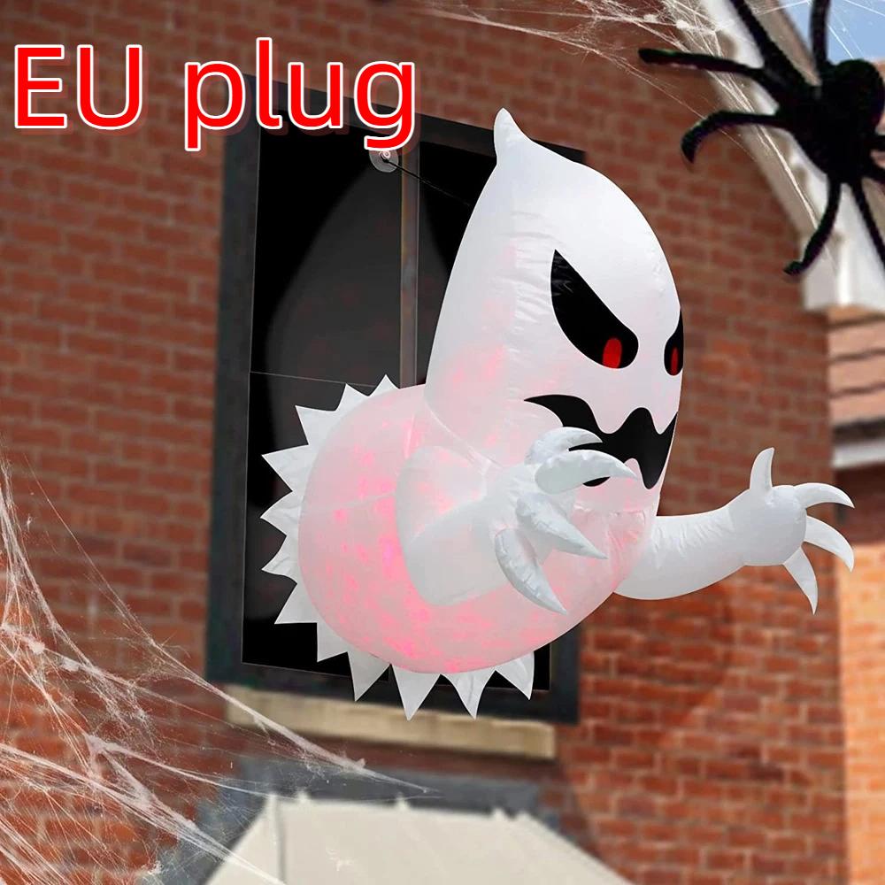 EU/US/USB Надувной призрак на Хэллоуин Призрачный декор для окна Складной шар Украшение для двора и сада Веселый инструмент для вечеринки