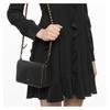 COACH Dinky 23 Fashionable Casual Versatile Chain Leather Crossbody Shoulder Bag Women's Black