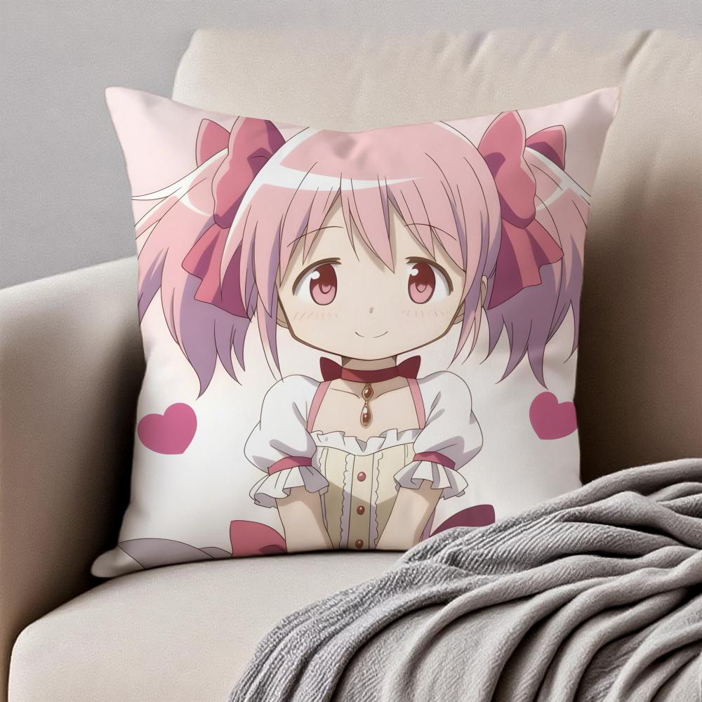 Милая японская аниме Puella Magi Madoka Magica Наволочка Подушка Антипылевой Невидимая молния Короткий плюш Подушка для дивана