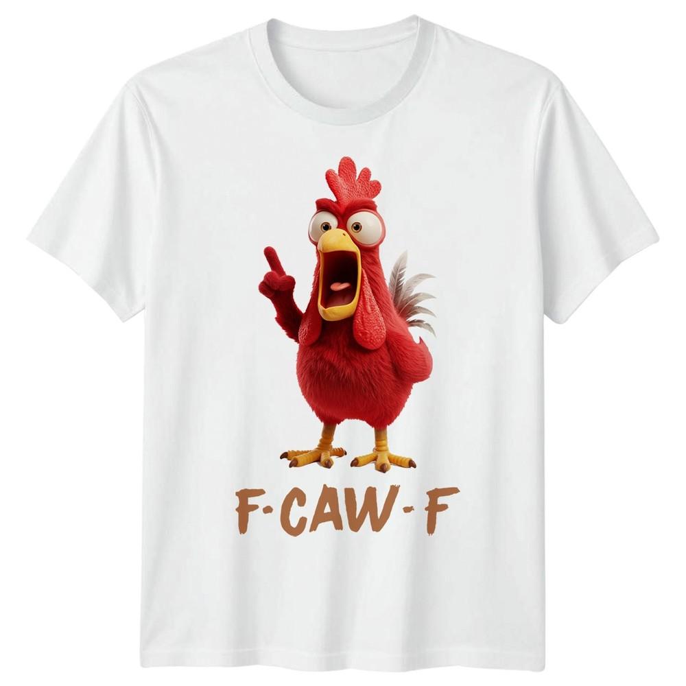 F-CAW-F Саркастичная футболка с мемом про курицу Смешная готическая футболка на Хэллоуин для взрослых#6
