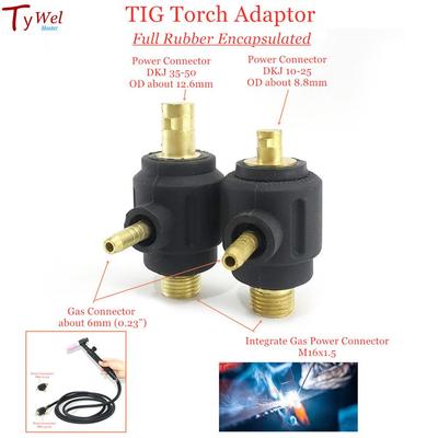 Адаптер горелки TIG Встроенный разъем питания газа M16x1,5–6 мм DKJ 35-50 10-25 Отдельный сепаратор газа