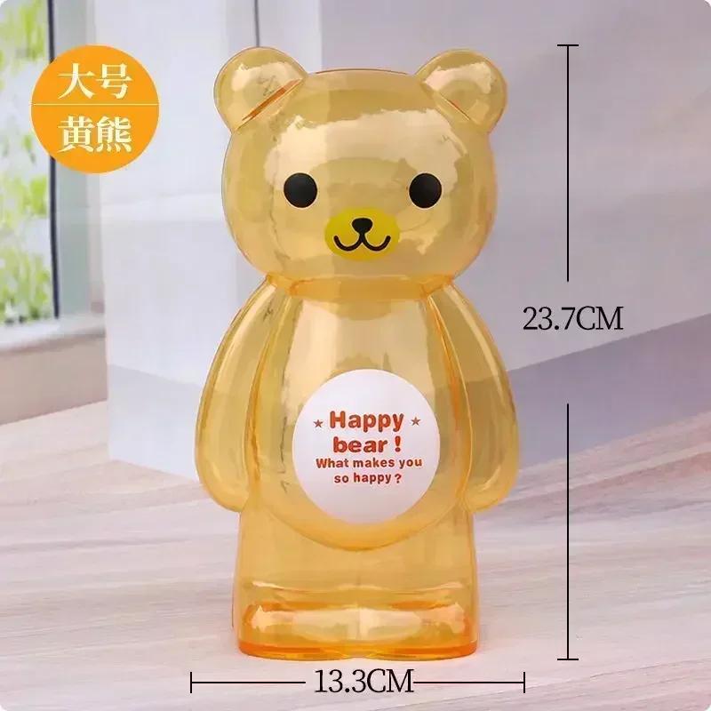 Креативный маленький медведь Копилка Прозрачная монета Бумага Деньги Сберегательная коробка Милый сейф Детский праздничный подарок Декор рабочего стола