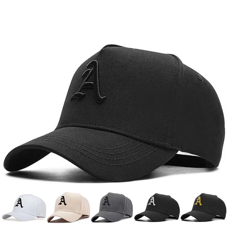 Baseball Stitching Embroidered A Lettering Alphabet Neutral Gender Women Men For Caps Spring Autumn Outdoor Adjustable Casual Hats Sunscreen Hat