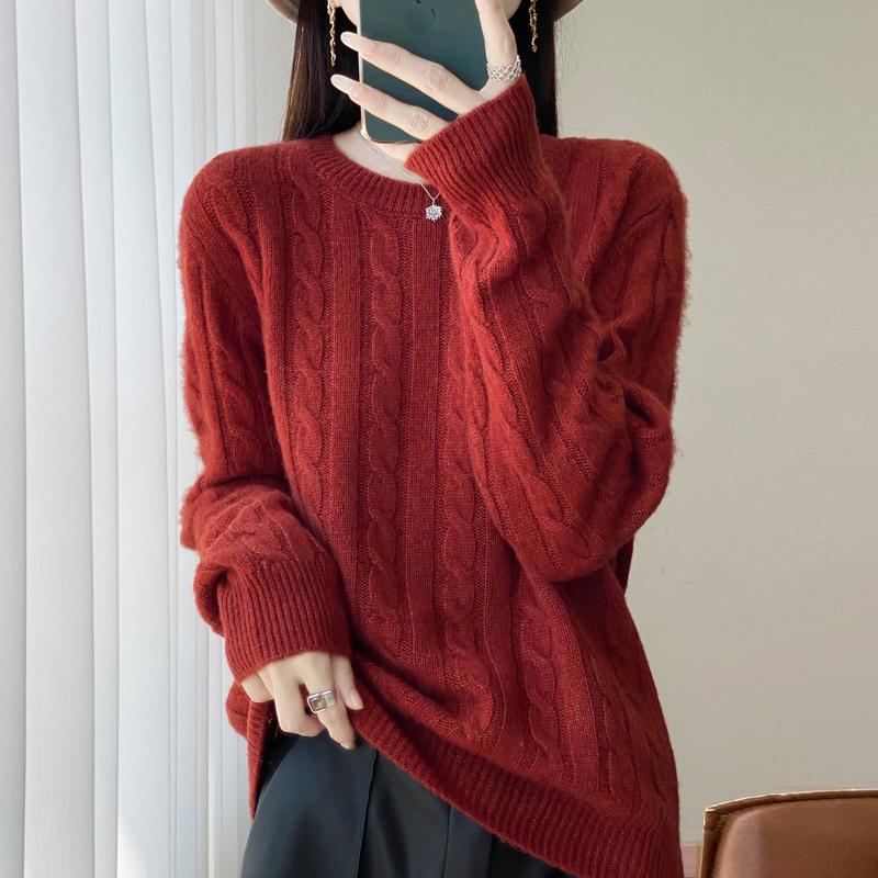 Женский кашемировый свитер Qinghe кашемир 30% кашемир 70% шерсть осенне-зимний пуловер теплый и модный