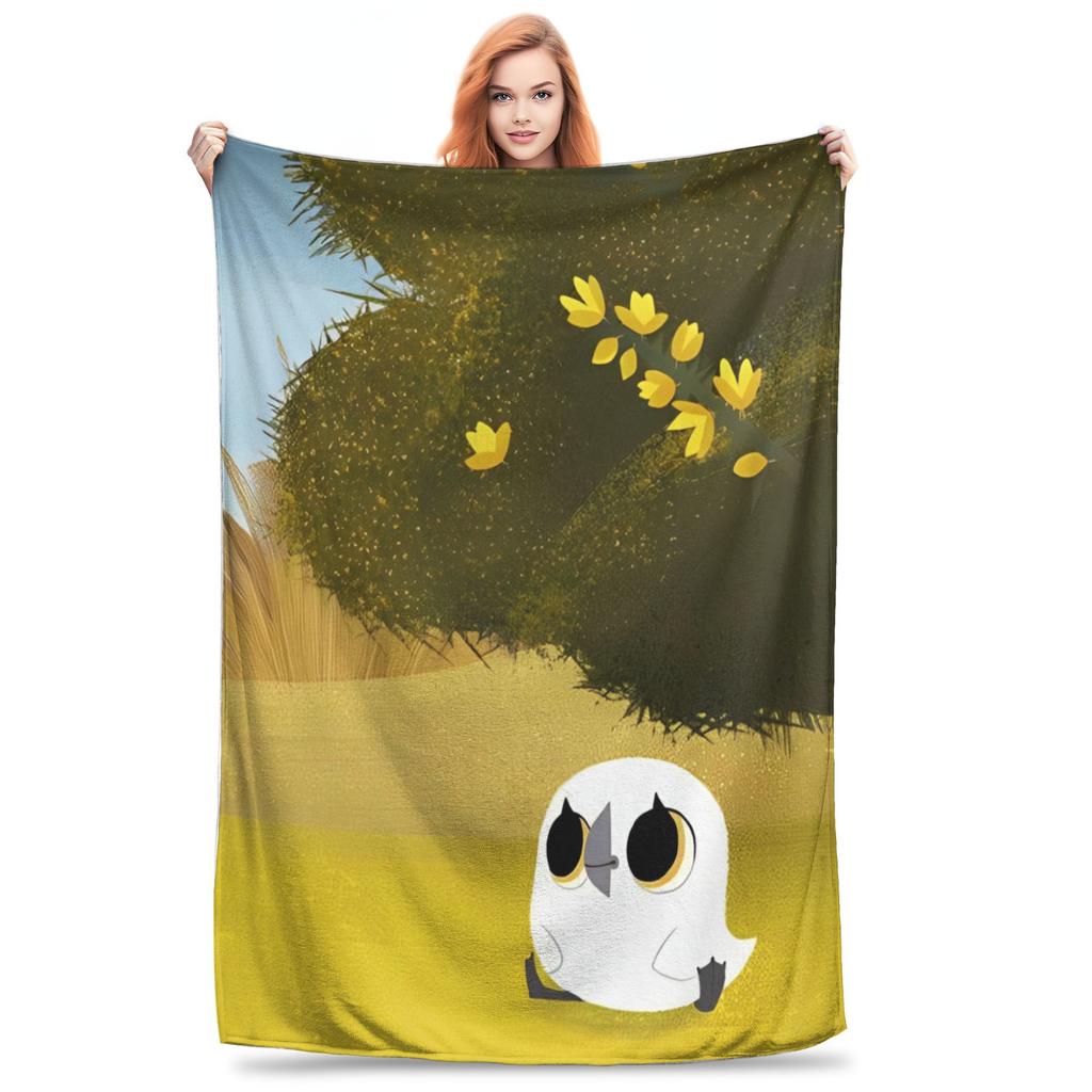 Puffin Rock Cartoon   Flannel Blanket  Awesome Throw Blanket for Bed Sofa Couch 200x150cm Rug Piece