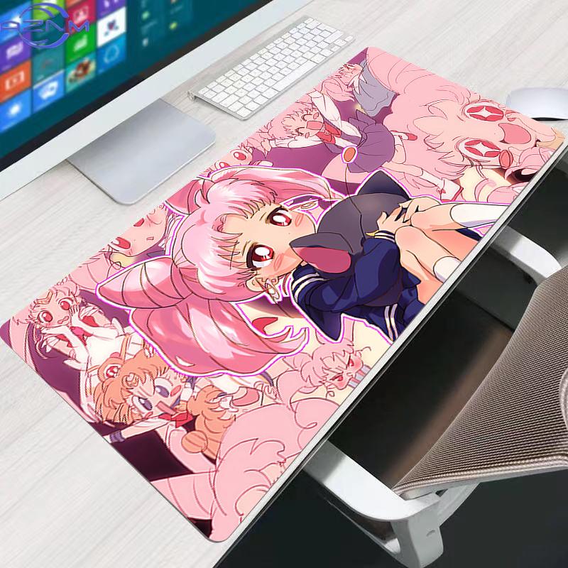 Anime Mouse Pad Ssailor Moons Gamer Gaming Accessories Varmilo Keyboard Pad Computer Desk Mat Hot Mousepads Pink Desktop Decor