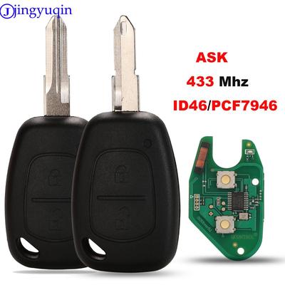 Jingyuqin 1 кнопка дистанционного управления ключом автомобиля для Renault Master Kangoo Clio Twingo VAC102 Blade PCF7946 ID46 чип 433 МГц