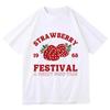 Cute Strawberry Pattern Casual T-Shirts Gothic Tee Shirt Harajuku 90s Summer Fashion Tshirt Women Summer Tops Streetwear Clothes