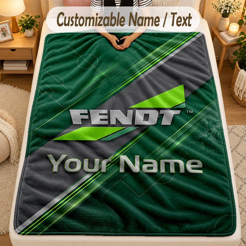 Flannel BlanketFendt Custom Name Text Personalized Soft Warm Throw Blanket Home Decor Gift