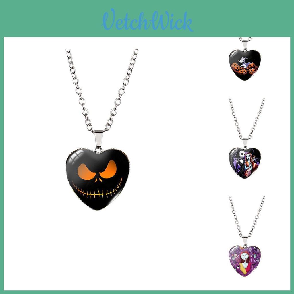 Captivating Nightmare Before Christmas Sweater Necklace Heart Design With Stunning Colors
