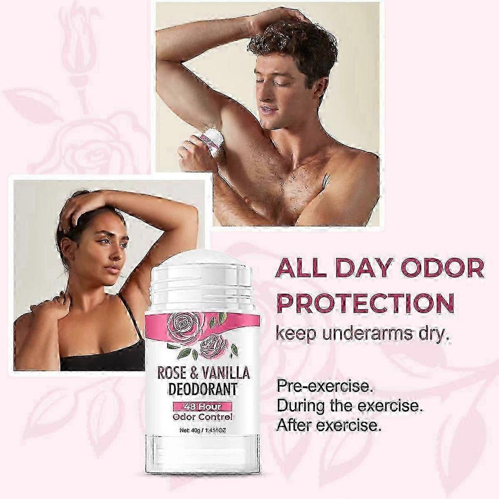 Natural Deodorant Roll-On, 48-Hour Odor Control Antiperspirant for Sensitive Skin, Long-Lasting Freshness