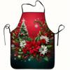 1pc Premium Apron with Christmas Wreath Image as the Themed Pattern, Reusable, Simple, Lightweight, Multi-functional, Suitable for Kitchen, Restaurant
