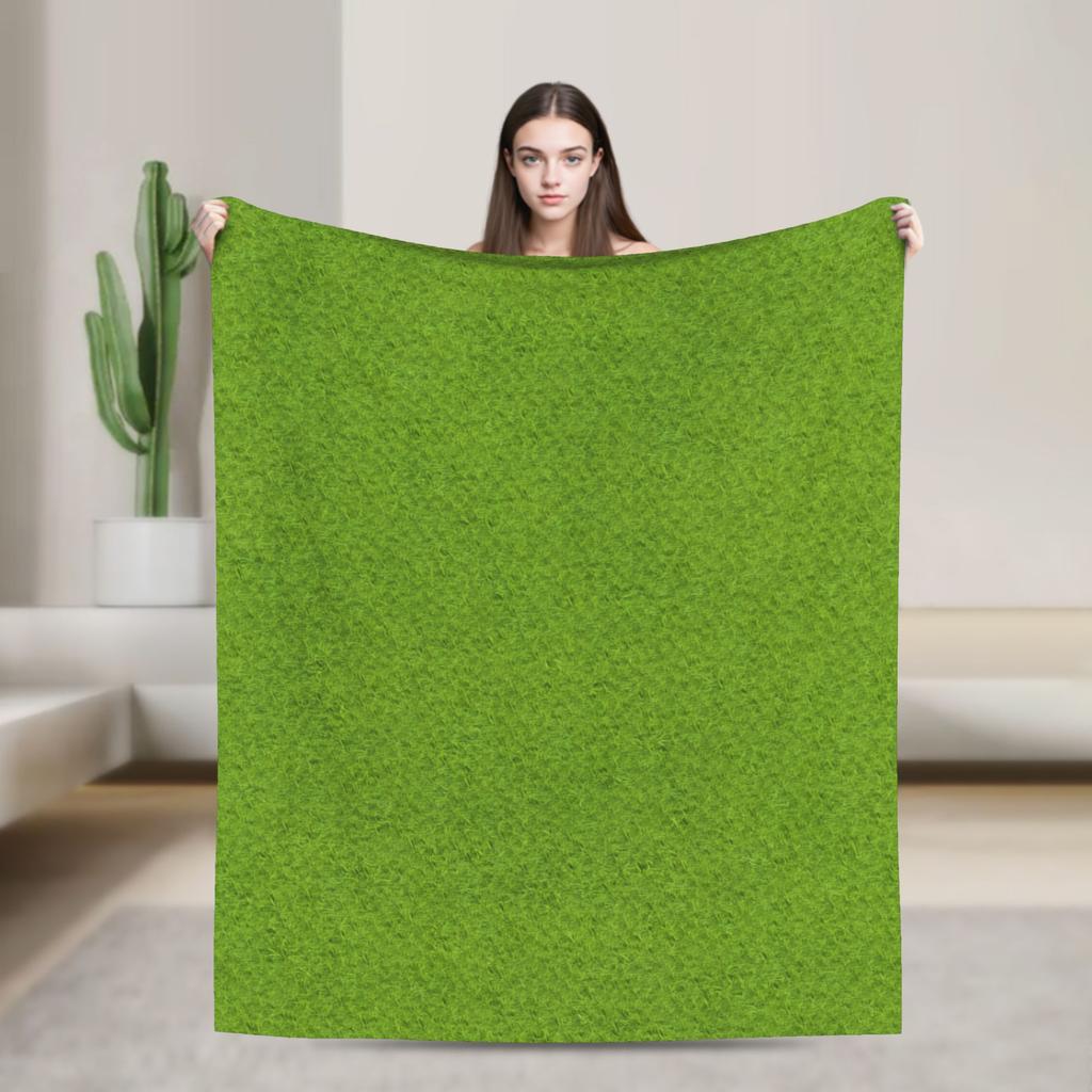 Grass Battlemat Grassland Land Greenery Blanket Quality Warm Soft Throw Blanket Winter Picnic Bedroom Novelty Bedspread