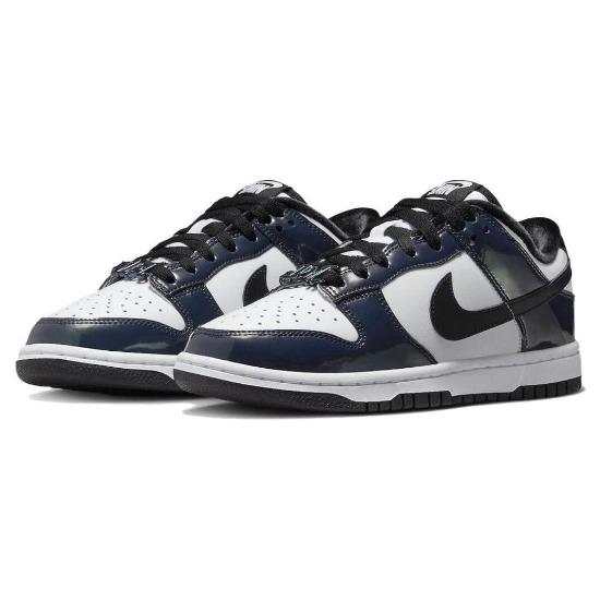 Nike Dunk Low SE Just Do It - радужные женские кроссовки разноцветные черно-белые FQ8143-001
