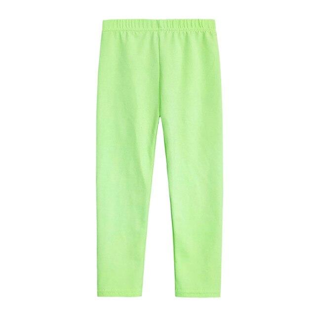 Леггинсы ярких цветов для девочек, весенне-осенние мягкие эластичные тонкие длинные брюки