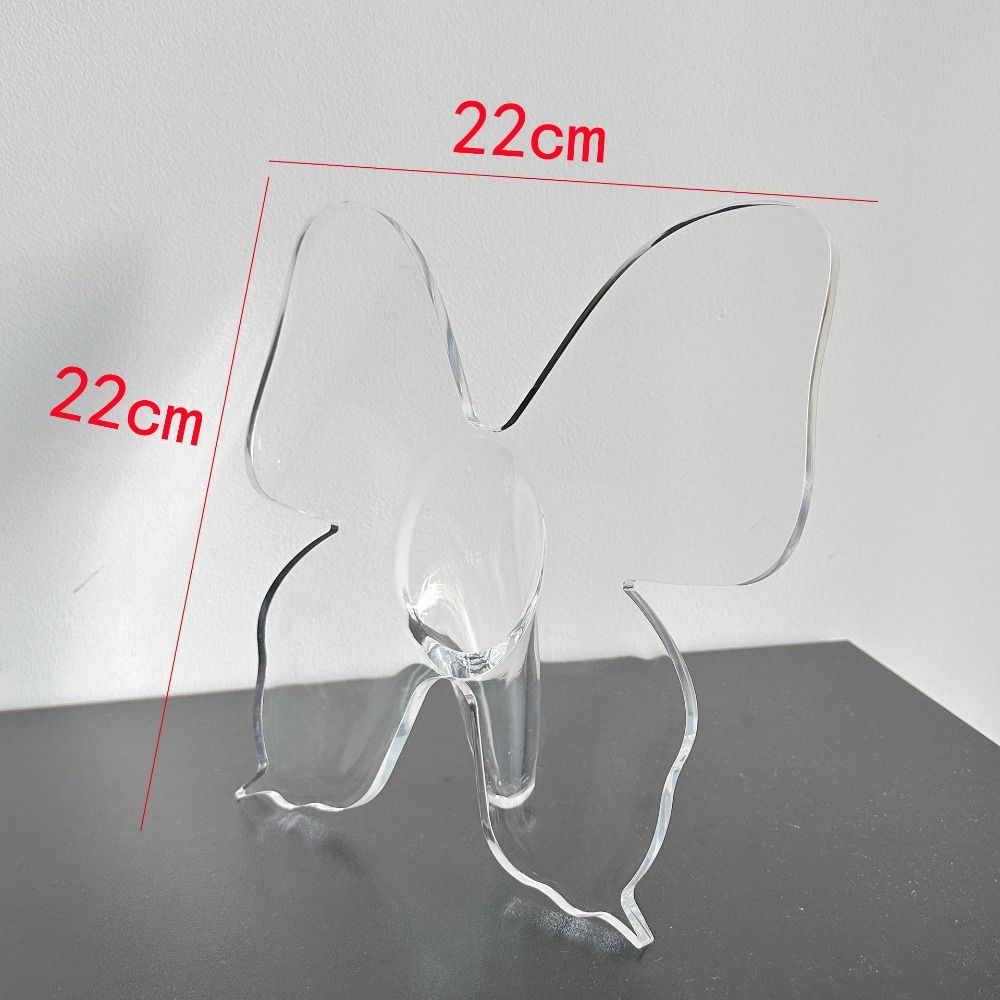 Acrylic Butterfly Acrylic Vase Transparent Desktop Ornament Hydroponic Flower Vase Banquet