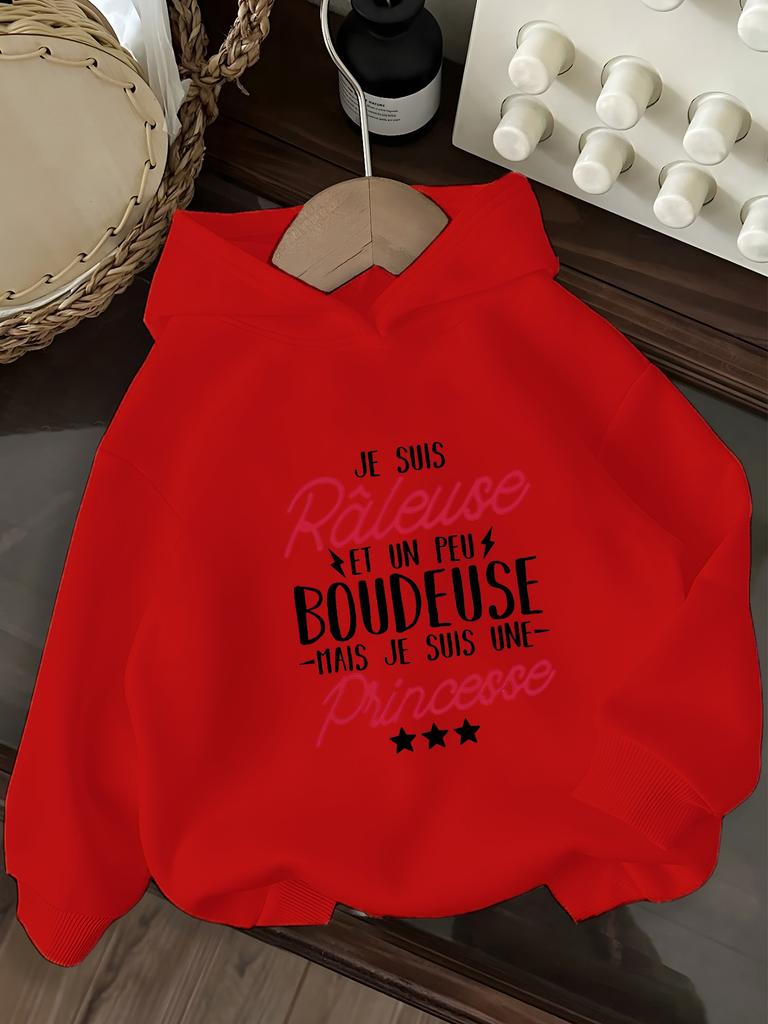 Fashionable and minimalist letter design autumn and winter casual and comfortable sports hoodie for girls and boys