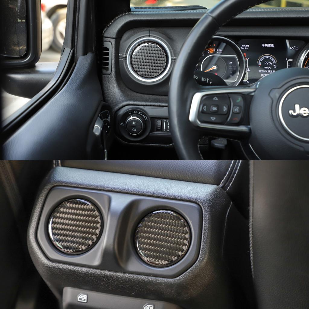 for Jeep Wrangler JL Gladiator JT 2018-2025 Dashboard Air Conditioner Vent Outlet Decoration Cover Trim Car Interior Accessories