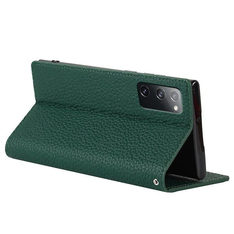 Leather case for Samsung Galaxy S20 FE, ERBORD Grain Leather, Green