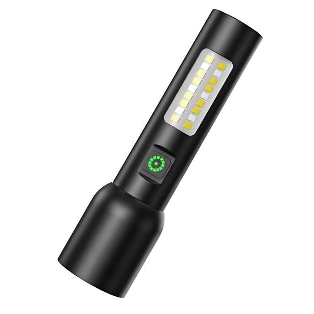 USB Rechargeable Telescopic Zoom Lamp with 6 Modes Camping Emergency Torch  for Outdoor
