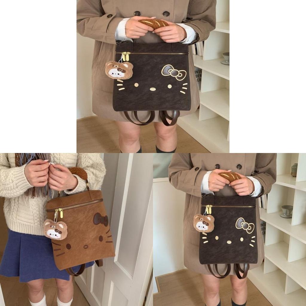 Retro Hello Kitty Backpack With Spacious Design For Teens And Women