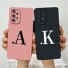 For Samsung Galaxy A13 4G Case Cute Initial Letters Silicone Fundas Phone Back Case For Samsung A13 A 13 GalaxyA13 Cover Bumper