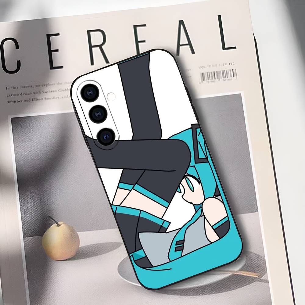 Soft Black M-MIKU Phone Case for Samsung Galaxy A73/A72/A71/A70/A53/A52/A51 And Other Models Compatible