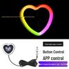 Неоновая светодиодная подсветка в форме сердца на USB для украшения салона автомобиля