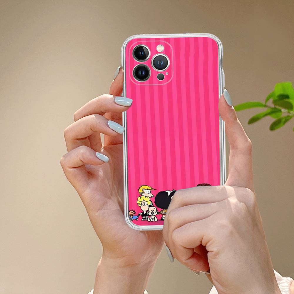 Hot Mafalda Phone Case For iPhone 17 16 15 14 11 12 13 Mini Pro XS Max Plus Funda Shell